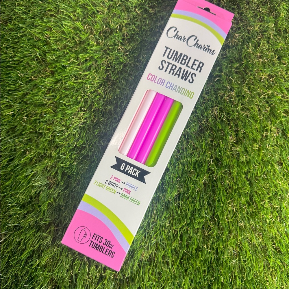 Char Charms Color Changing Tumbler Straws